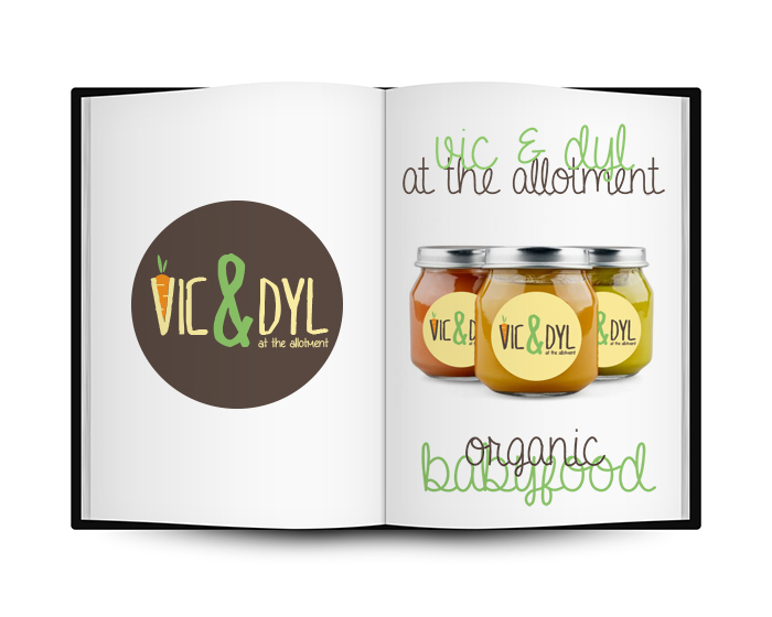 vic&dyl   organic allotment vegetables branding  baby Food  babyfood frozen