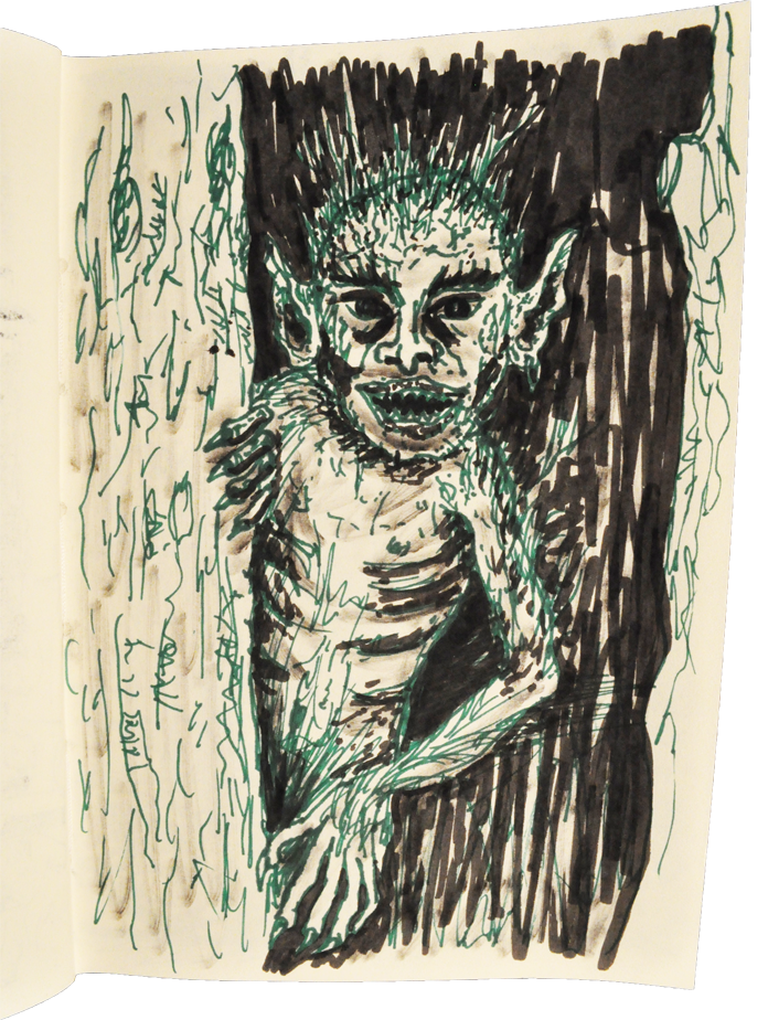 Drawlloween2014 inktober Halloween challenge pen Werewolf frankenstein mummy dragon gore pumpkin