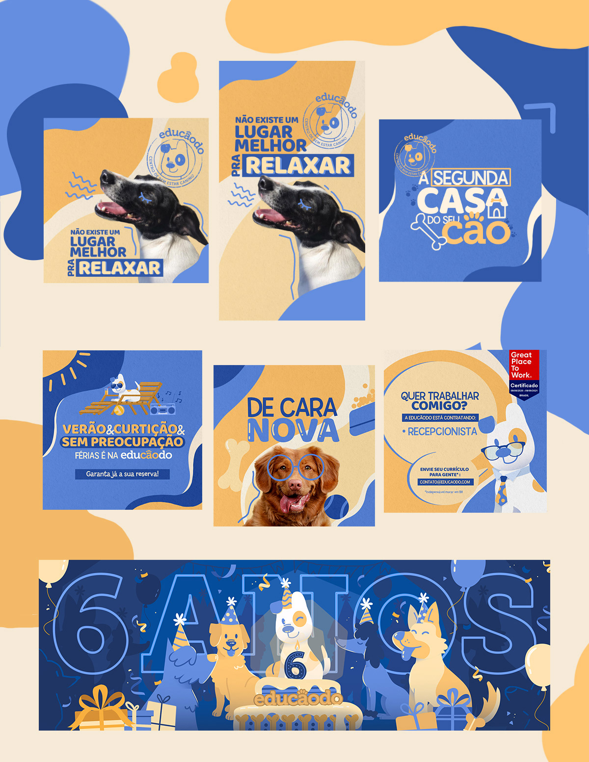 canino creche canina dog Dog Daycare logo petshop Rebrand