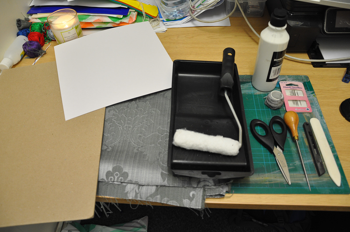 binding paper concertina craft fabric book materials sewing type