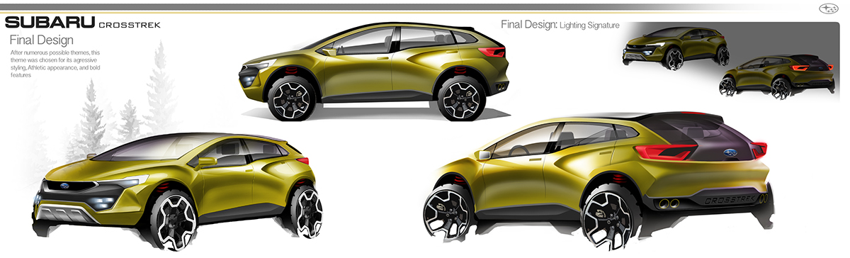 automotive   design concept 4door compact Racing sports coupe WRC Truck Honda GM general motors interior motives futuristic sketch