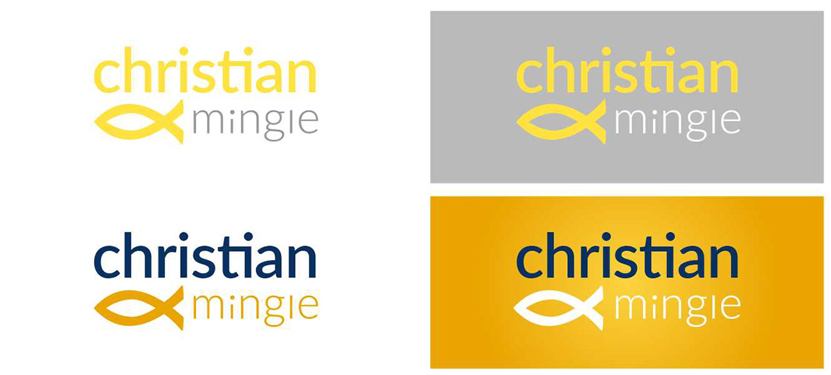 logo Dating online dating design branding  brand Christian religion fish Variations