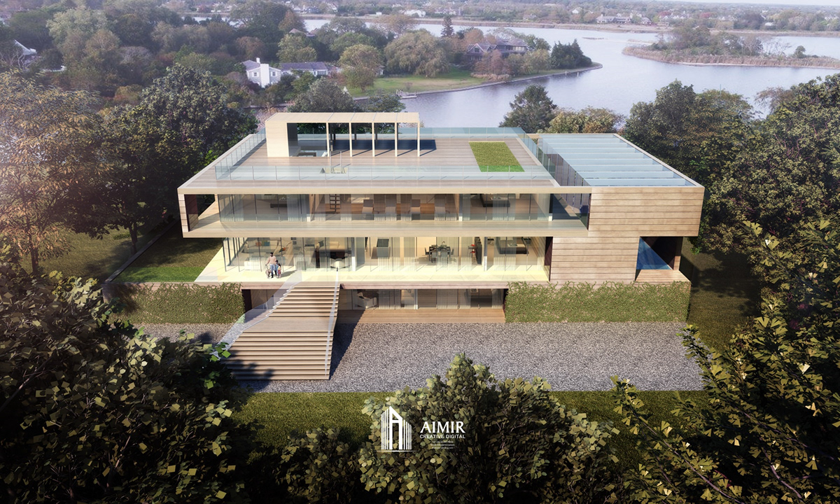 3D architecture archviz CGI exterior home house Render Villa visualization