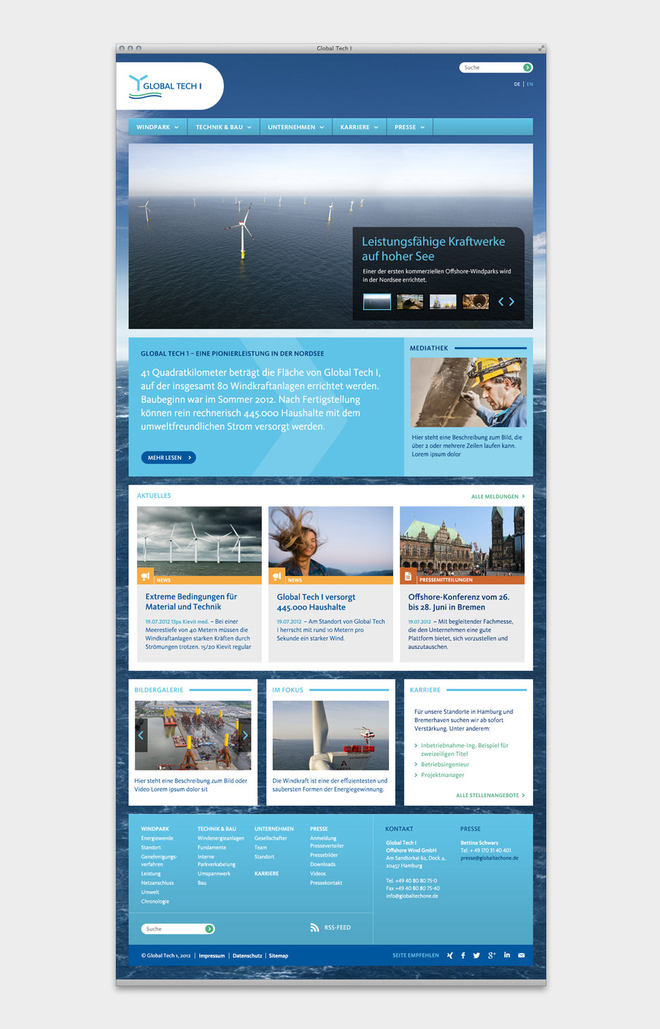 offshore wind farm Sustainability corporate website