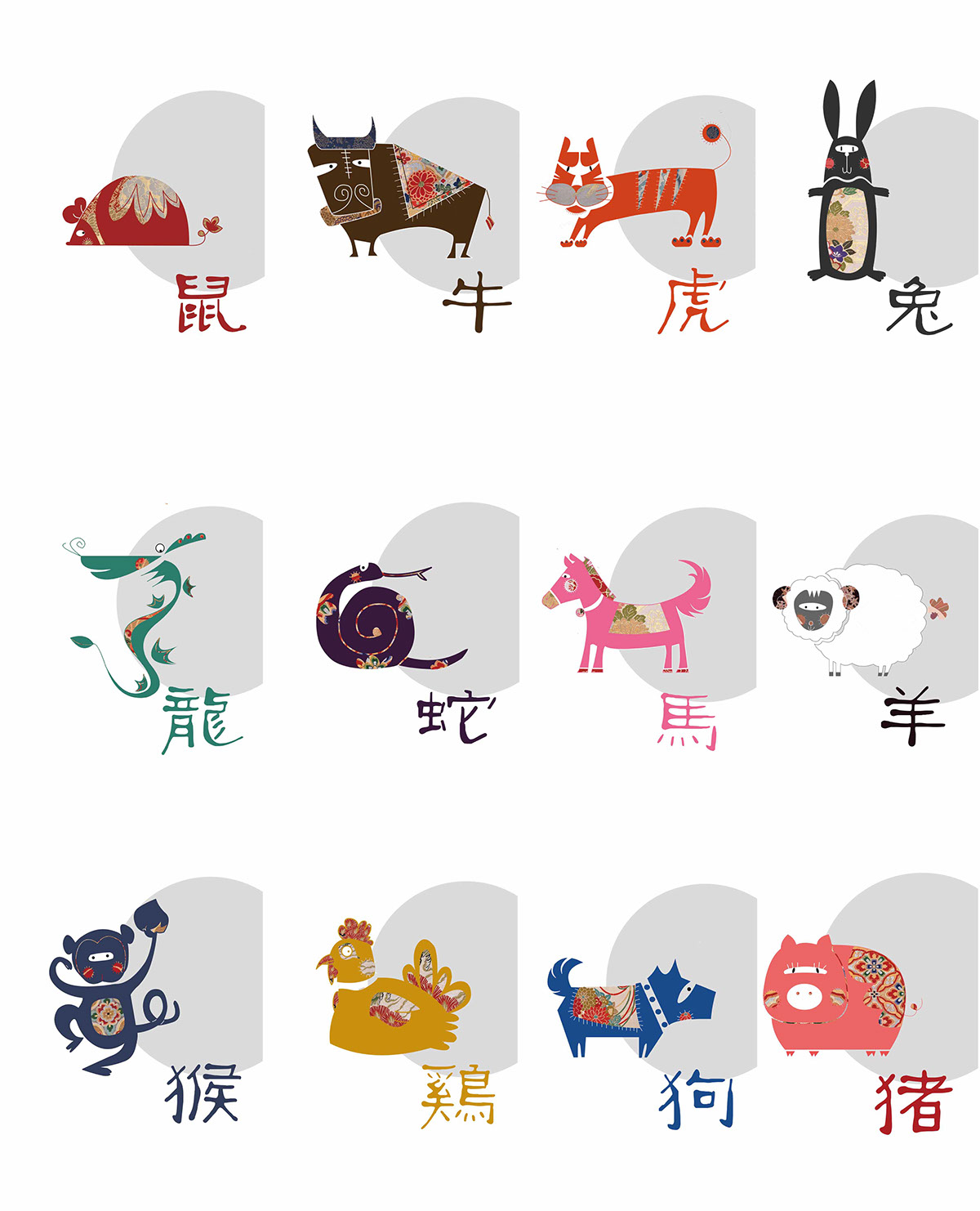 china chinese zodiac traditional animal pattern