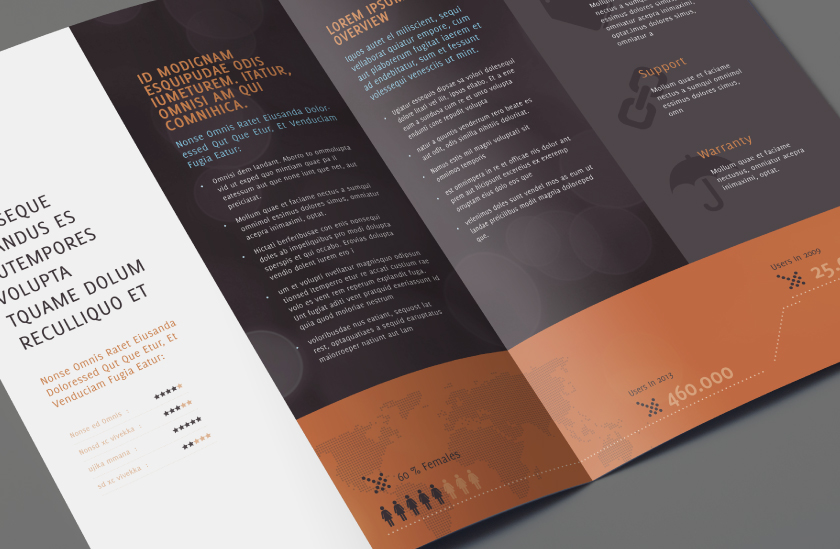 a4  elegant  brochure  template clean  modern  classy app application software Technology orange colorfull flyer idea