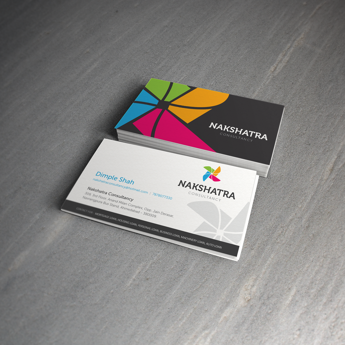 consultancy consultant loan nakshatra Logo Design business card