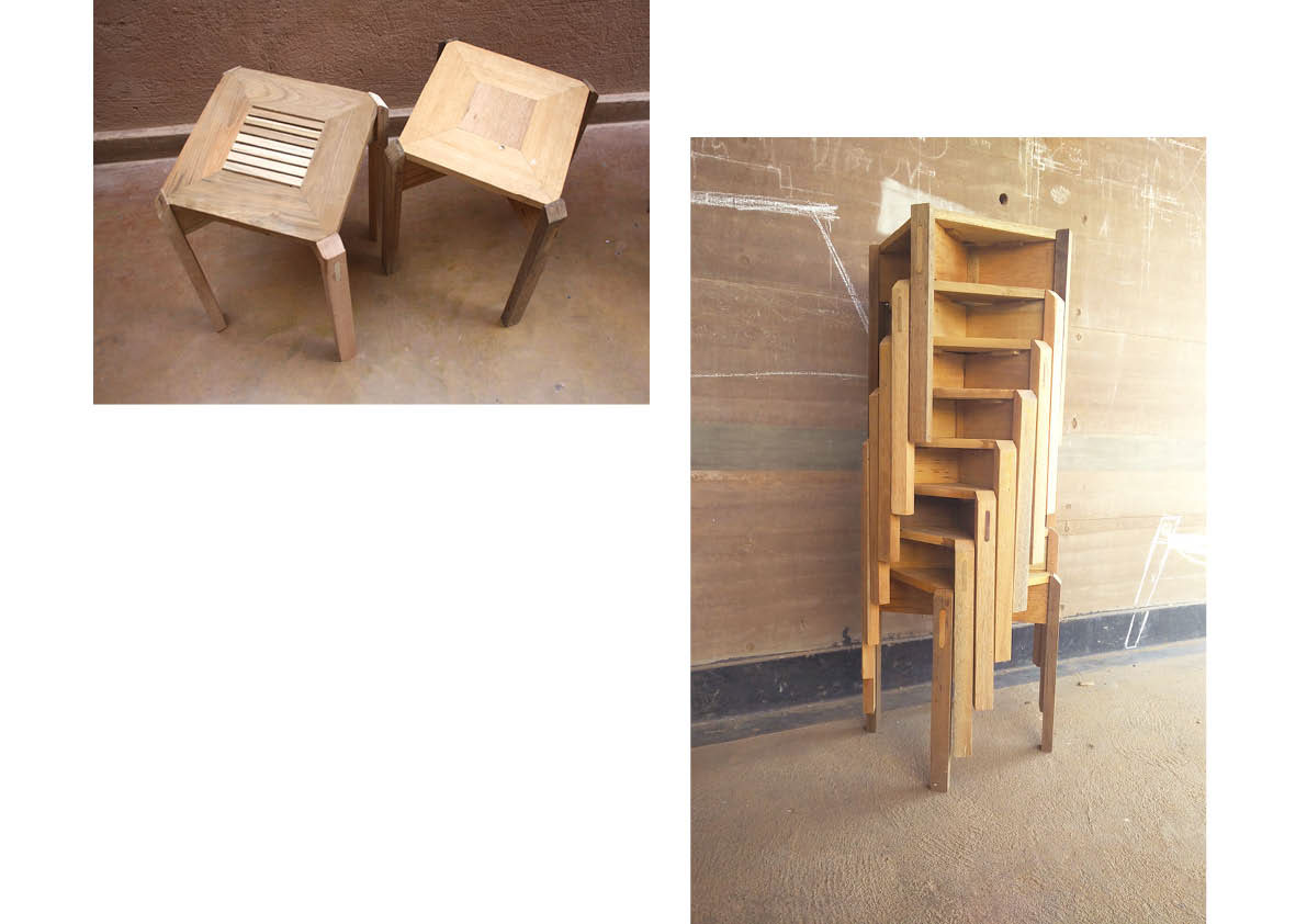 flat pack stacking stools furniture stool indian furniture reclaimed wood Hunnarshala