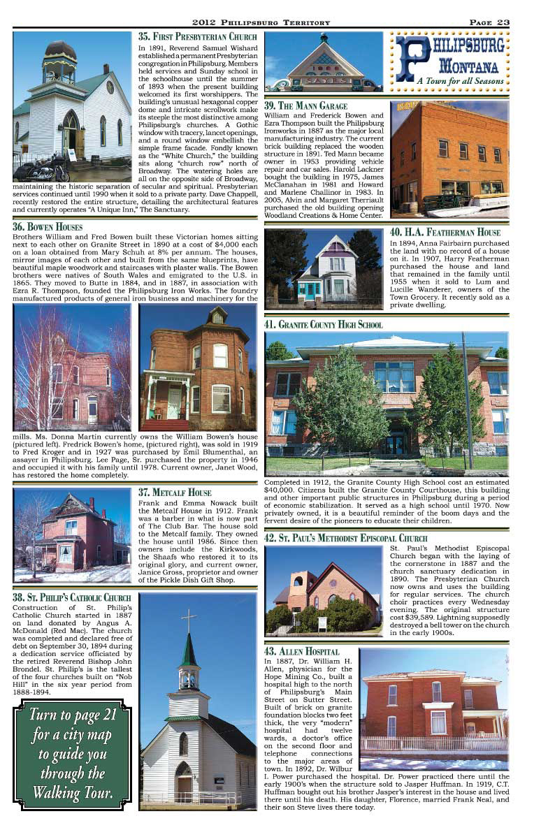 Philipsburg Territory Granite County Montana ghost towns Sapphires historic district Publications Quantus Design
