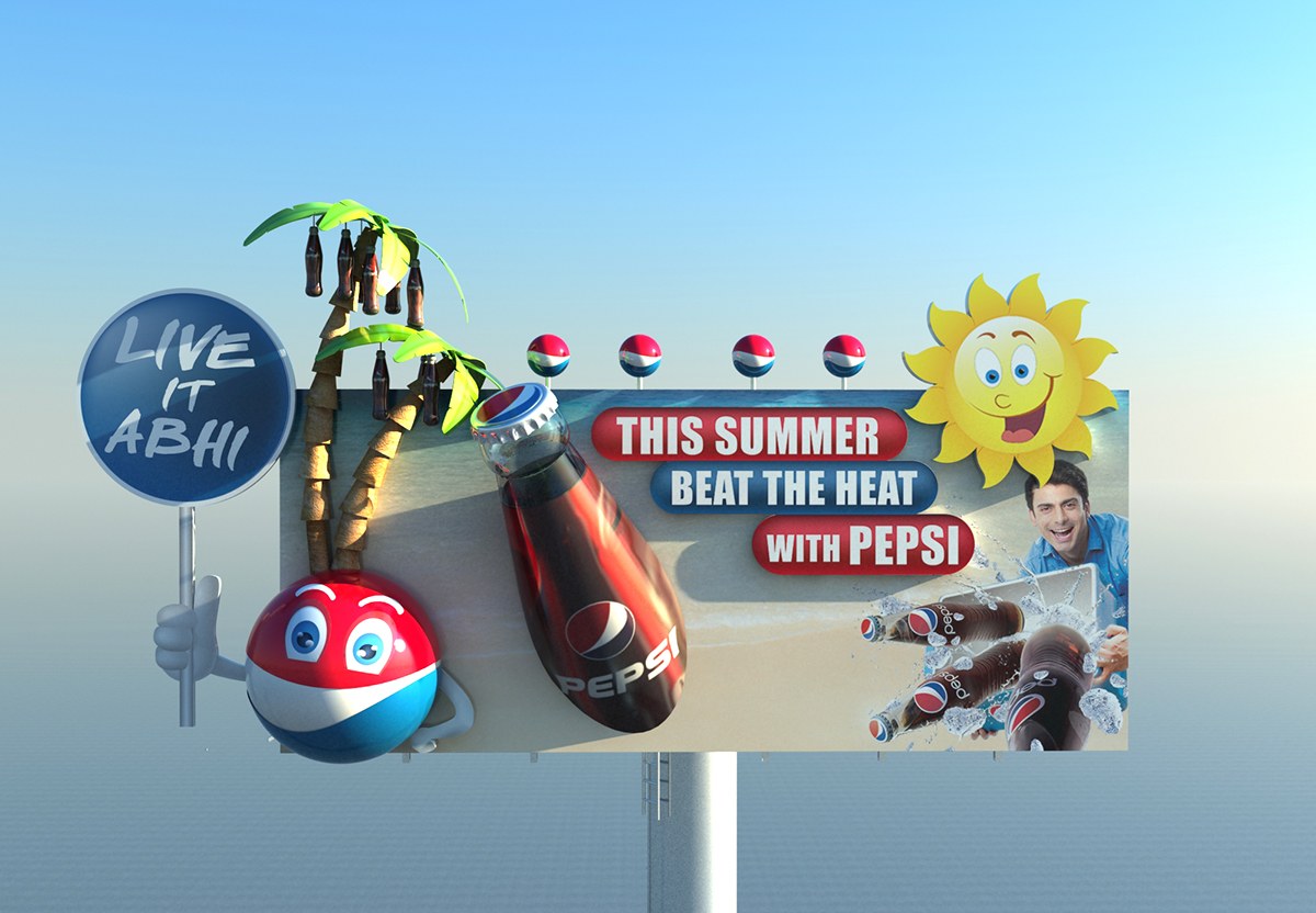 posm pepsi Outdoor Display summer drink pop
