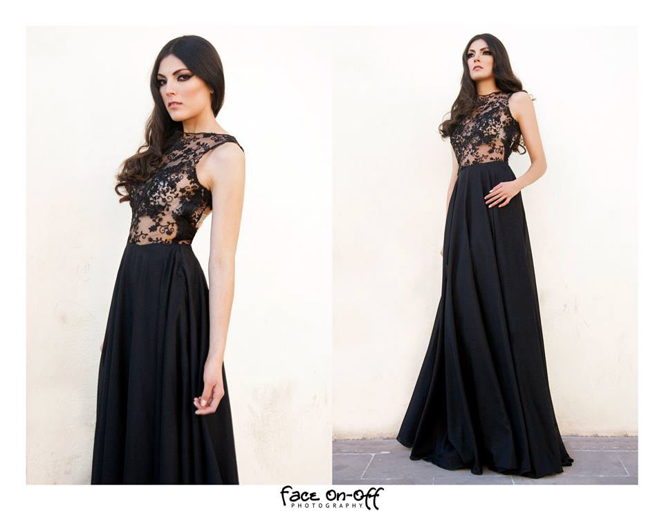 moda black dress negro FW13 model body nude gown diseño design disemo mexicano nuddo. Nancy Mendoza