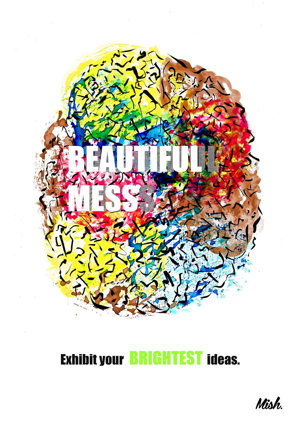 Beautiful mess Thinking creative imagination brain activity inspiration colours