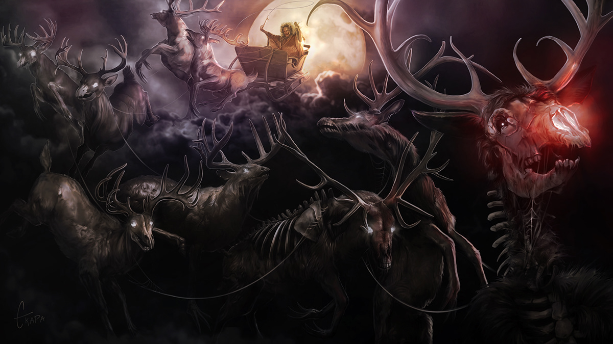 art elizabeth Kapatos ekapa dungeons dragons monsters Halloween characters realistic gothic dark colorful