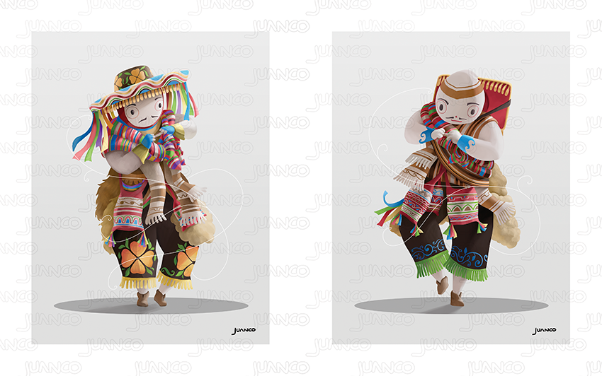 peru DANCE   folk tradition characters design color art graphic director
