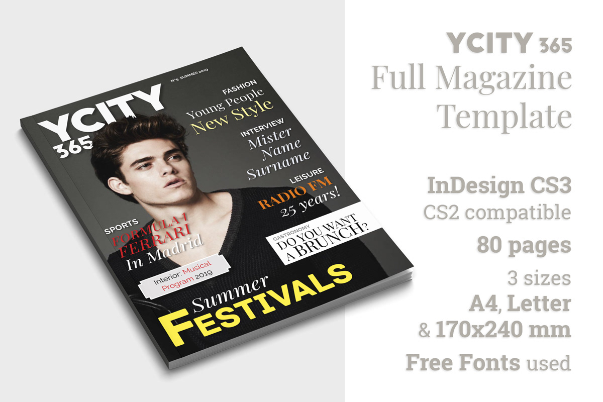 InDesign magazine template