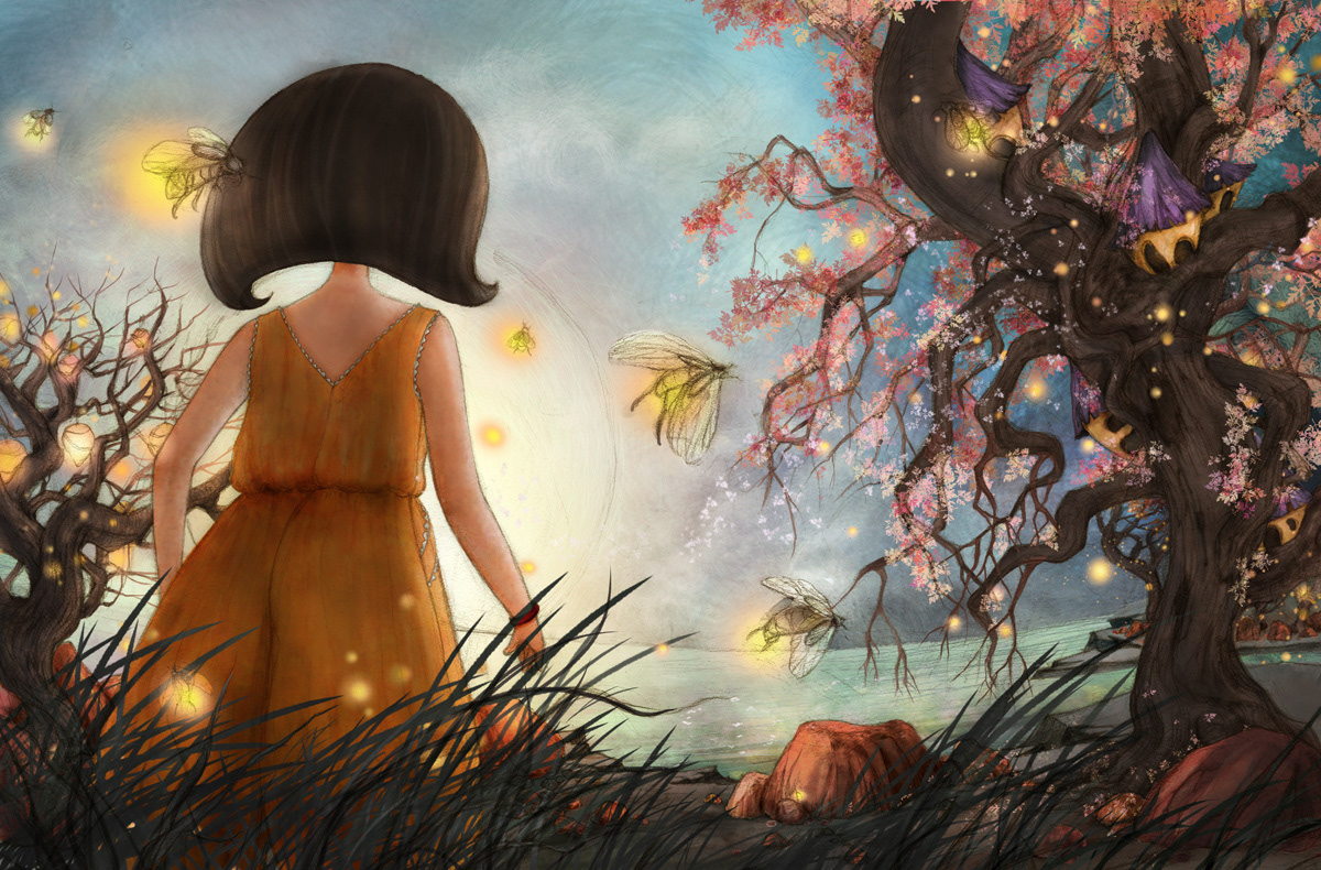 turine turinetran whimsical digital painting story telling graphic art fairy tale children childrens book editorial