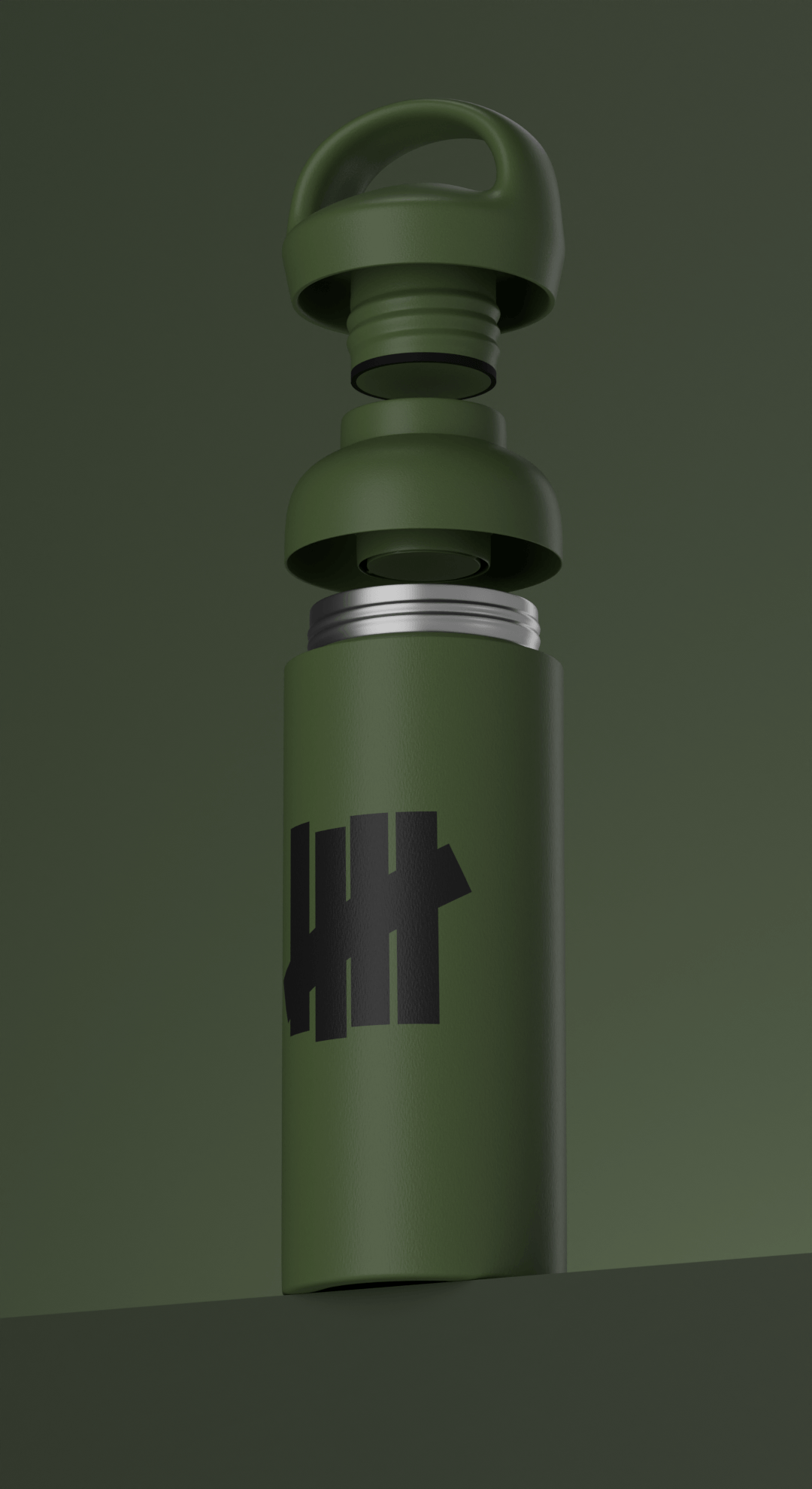 green bottle tumbler kinto 3D Render visualization modern Undefeated