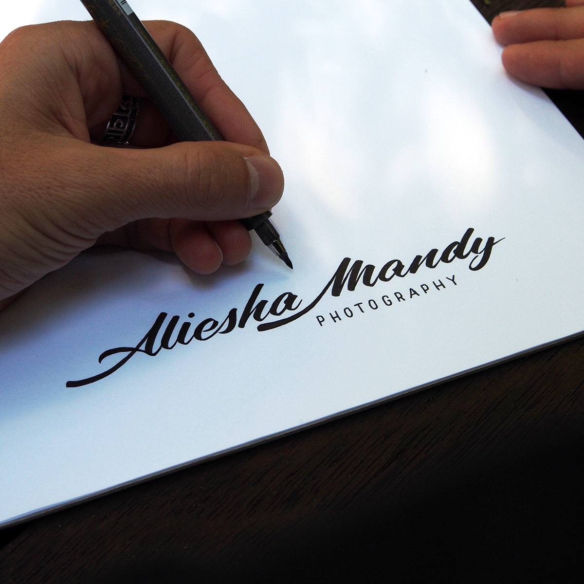 brush pen lettering logo logos corporate idenitity process sketching