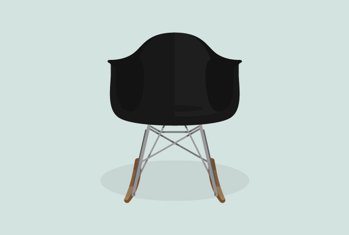 Charles Eames EAMES chair designer chair gyngestol RAR Stol