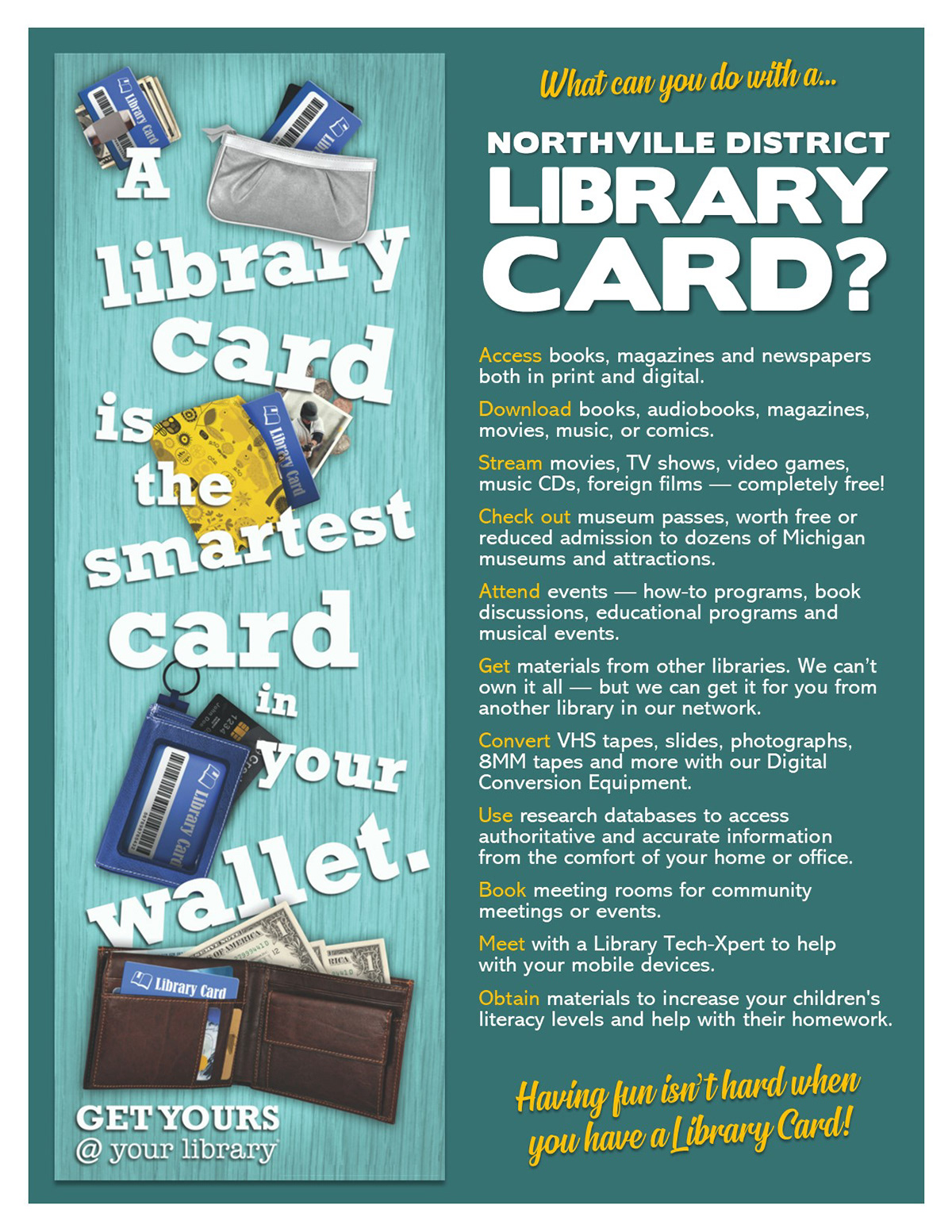 library flyers handouts