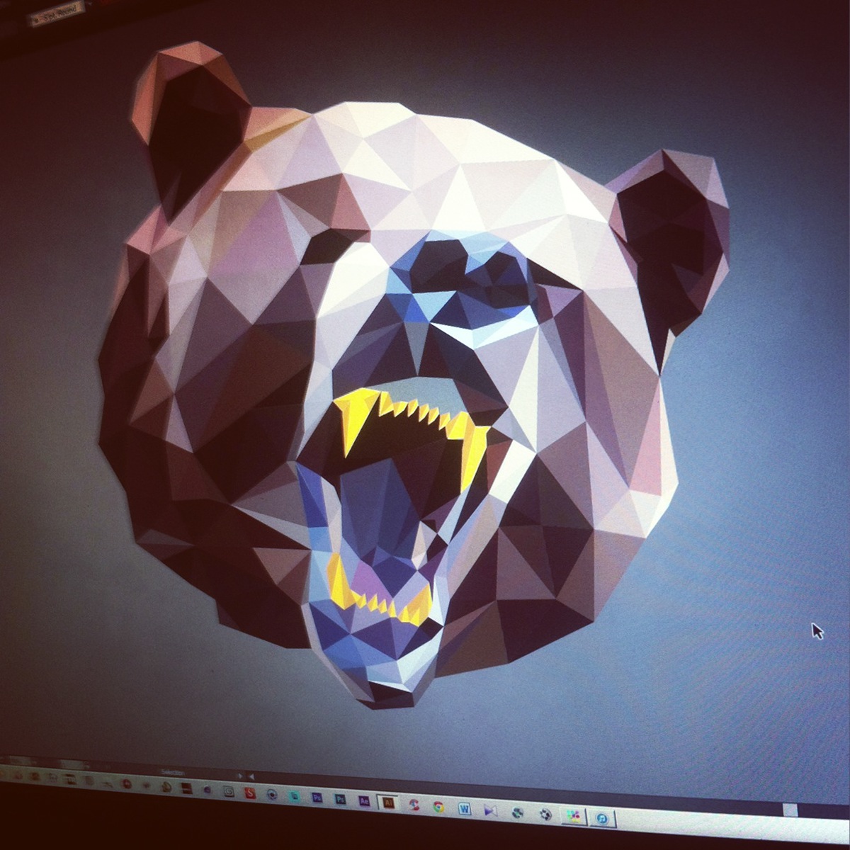 bear cubism polygon
