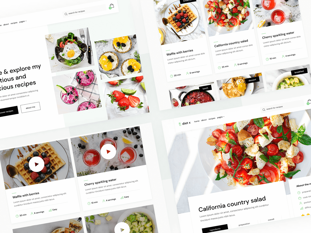 Food Blogging Webflow Template