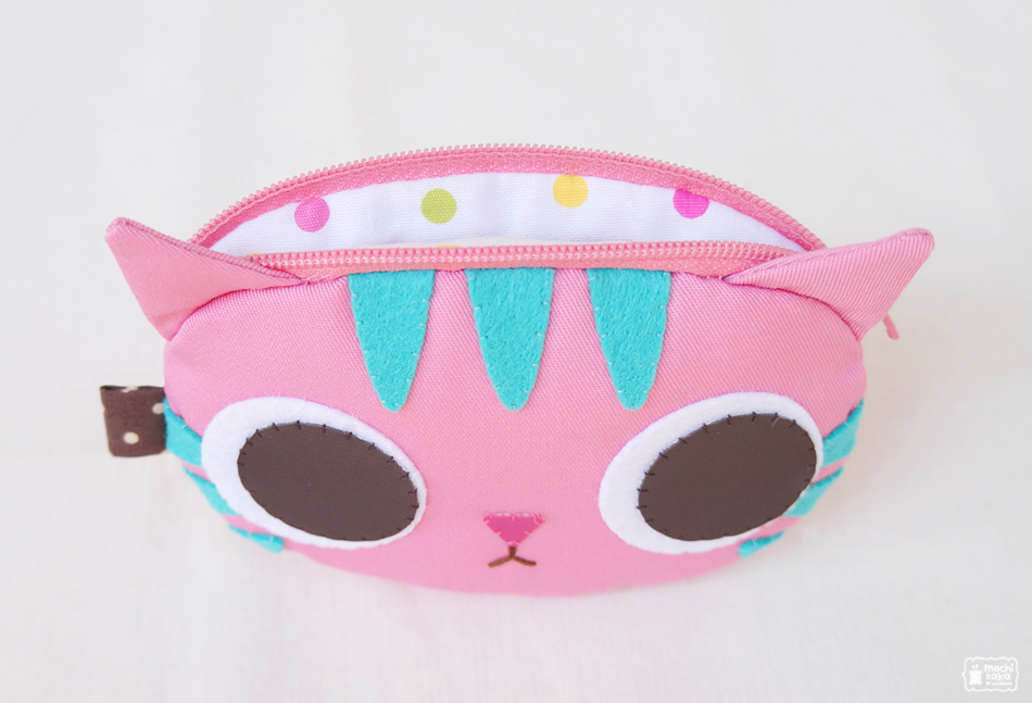 hangmade coin purse purse pouch bag Cat pink squishy plush sweet cute