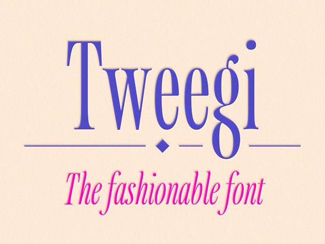 tweegi type font rodrigo fuenzalida moda model color