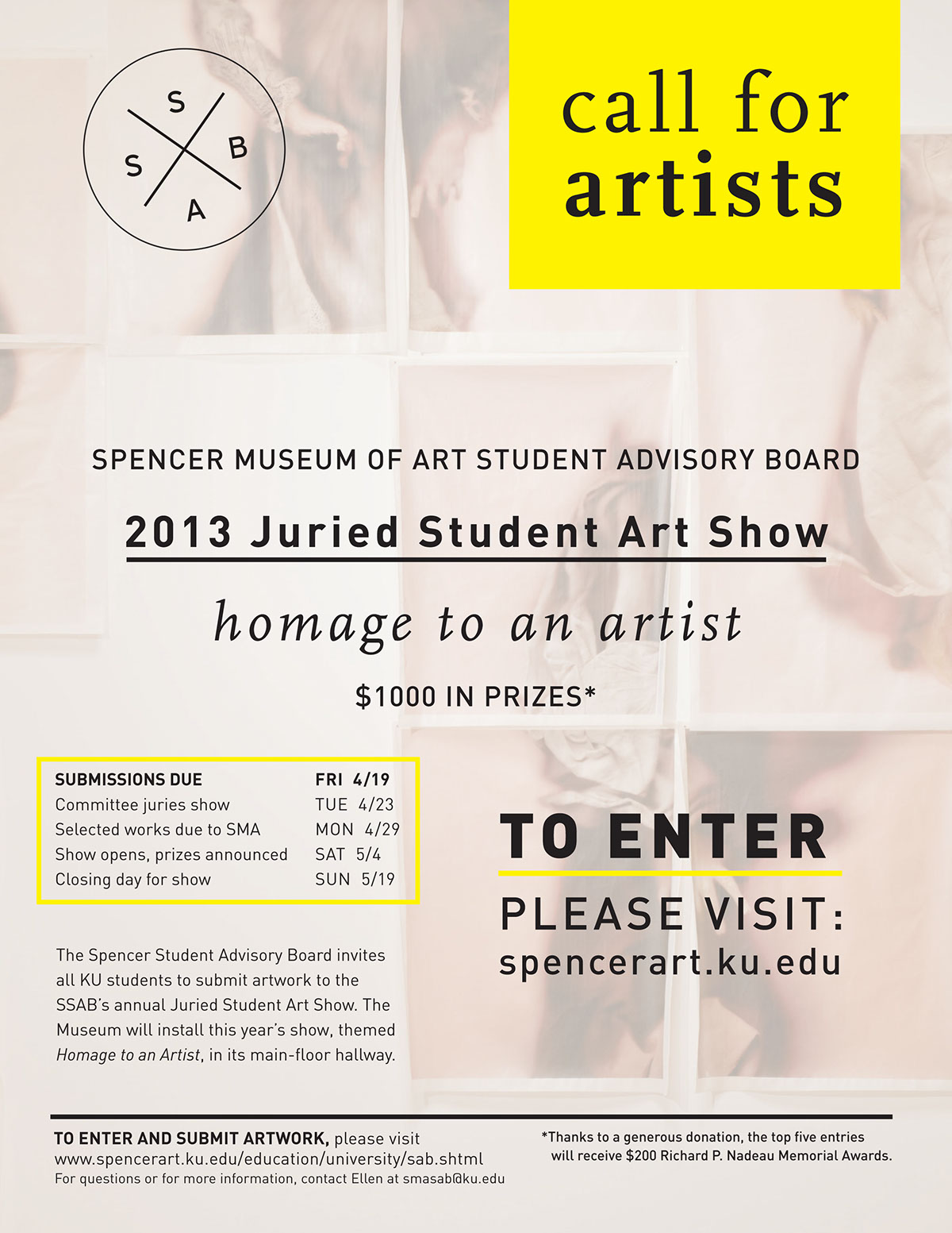 Adobe Portfolio Spencer Museum Art museum flyers