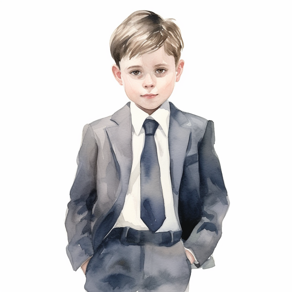 necktie tie boy boss cartoon digital illustration