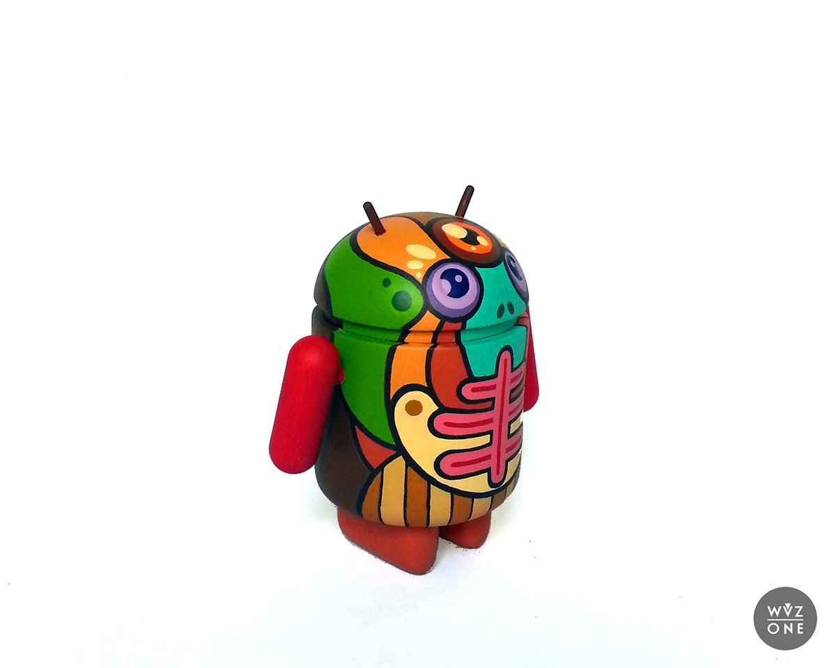 Wuzone Custom Kidrobot DIY designertoy artoy vinyltoy handpainted android Munny Dunny toy acrylic geek collectible