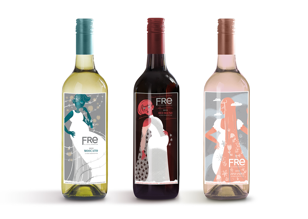 wine label wine retail illustration