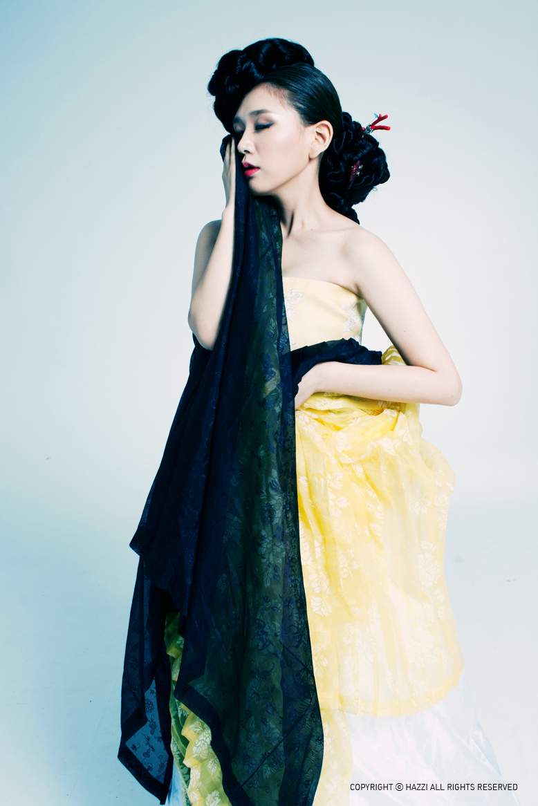lost star hanbok hazzi oilpainting progress wip studio concept art 한복 가채 비녀 korean traditional