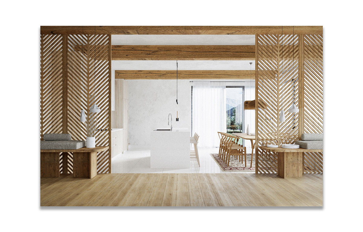 3dsmax adobephotoshop design dwelling home inspiration Interior Nature stone wood