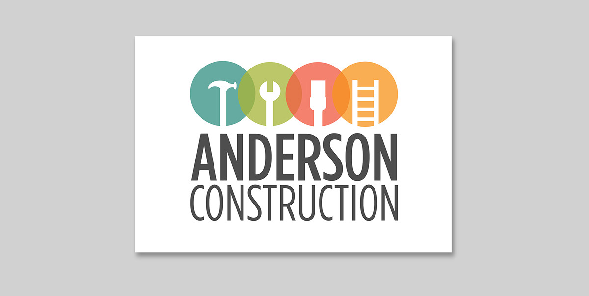 construction logo letterhead business card swatch clean flat