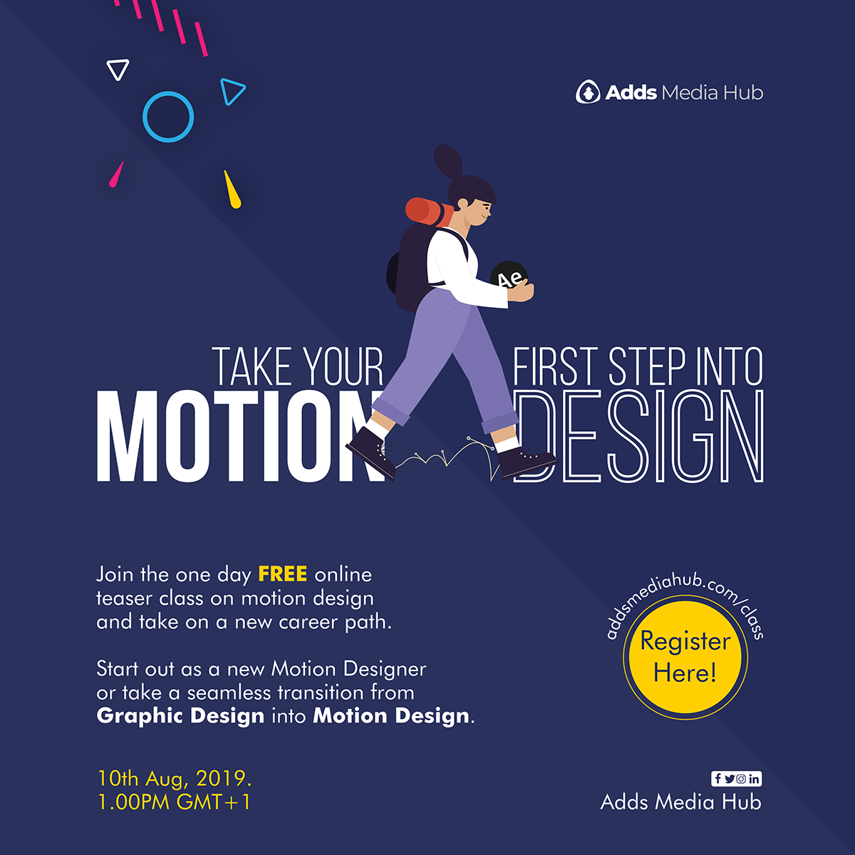 poster flyer motion design online class Illustrator ILLUSTRATION  graphic design  social media minimalist