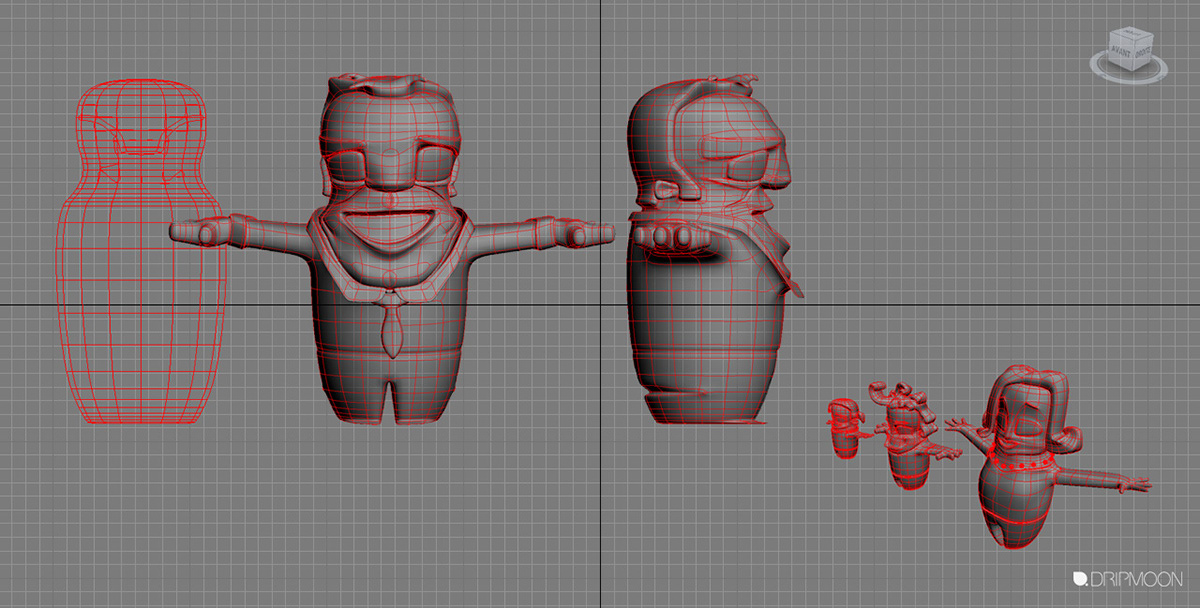 csc bléré characters 3D  Modeling process Program