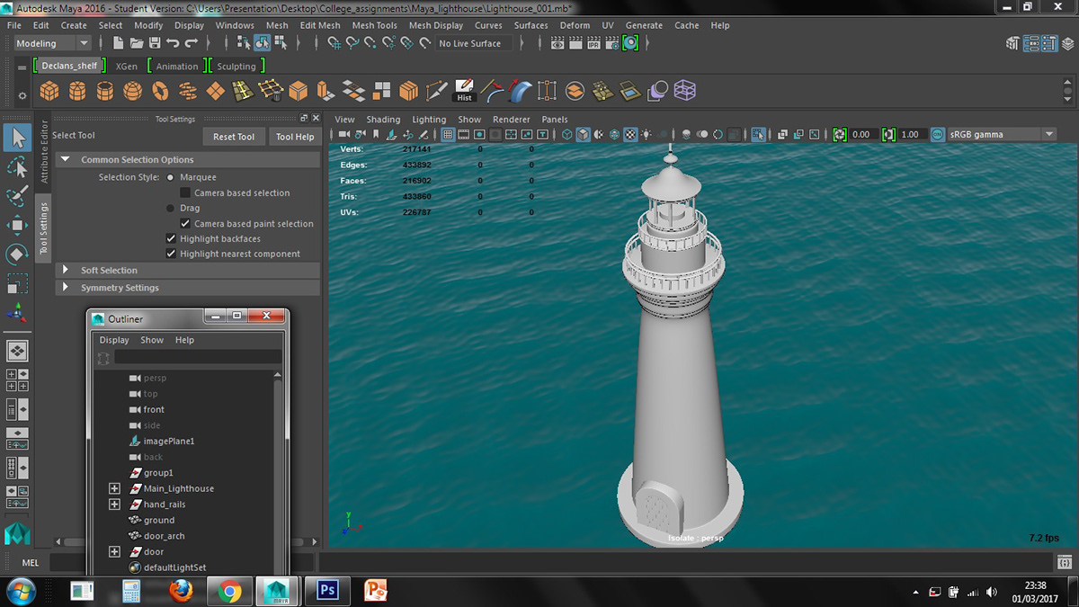 3D 3d art 3d modeling autodesk maya CGI animation  environment lighthouse