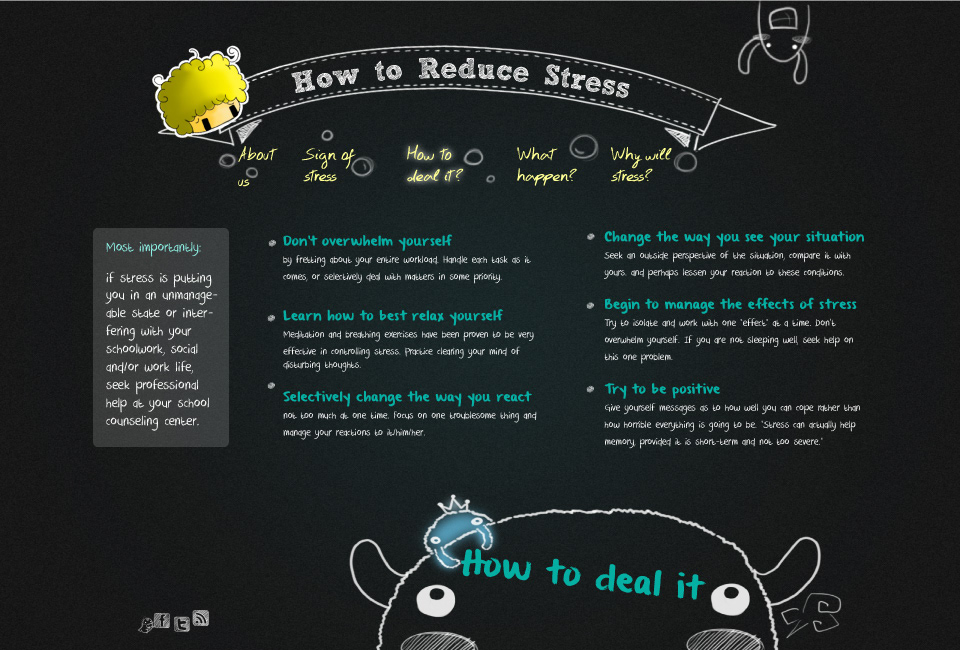 reduce stress stress doodle Web cute Fun Character