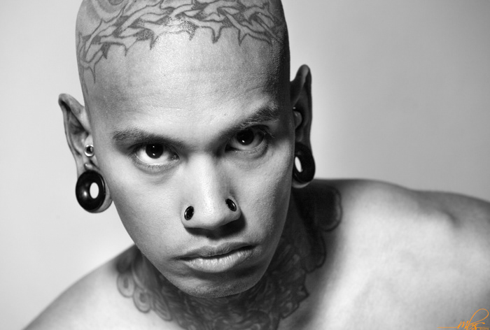 tattoo piercing artist sydney Urban dark portrait