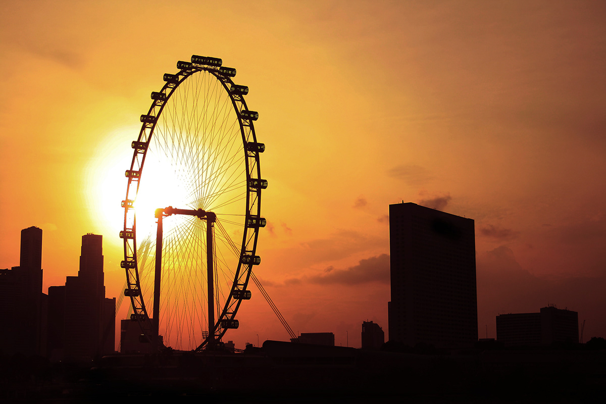 digital sunset singapore Landscape Urban buildings