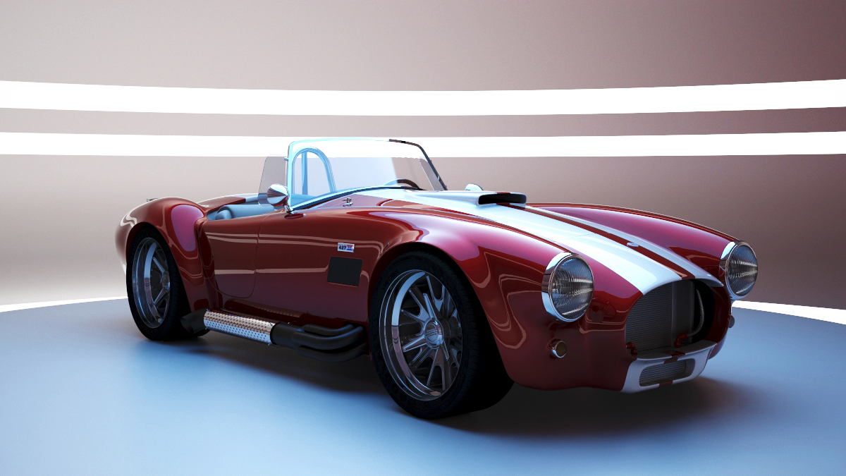 car modeling model of car Shelby Cobra car car rendering