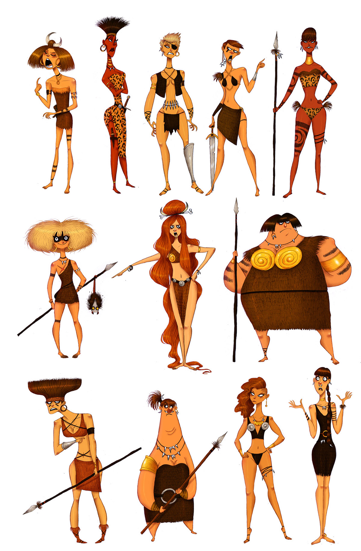 amazons sketches Character design concept amazones women girls warrior femme guerrières sauvage savage olivier silven