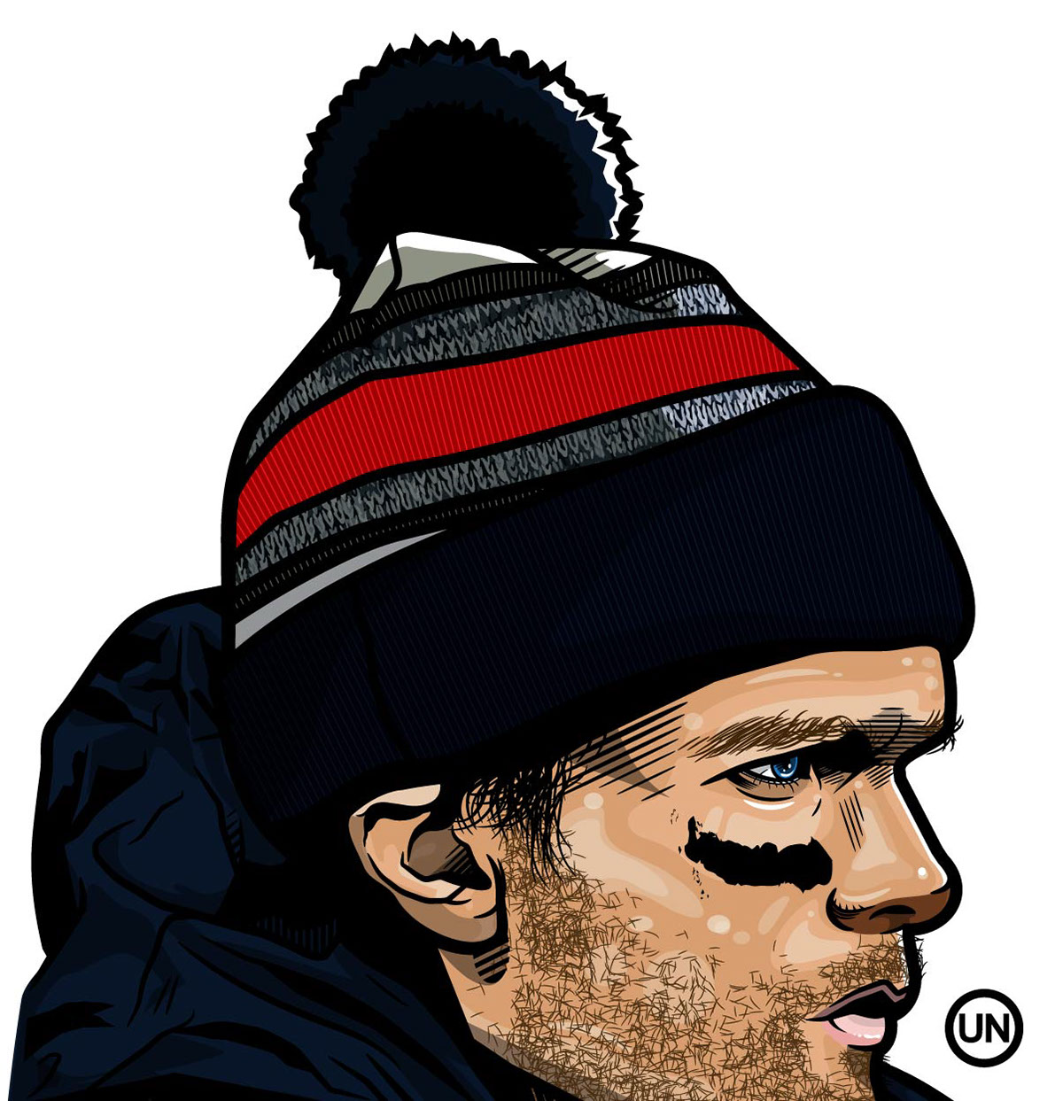 Patriots Tom Brady boston New England football nfl sports ILLUSTRATION  lineart apparel