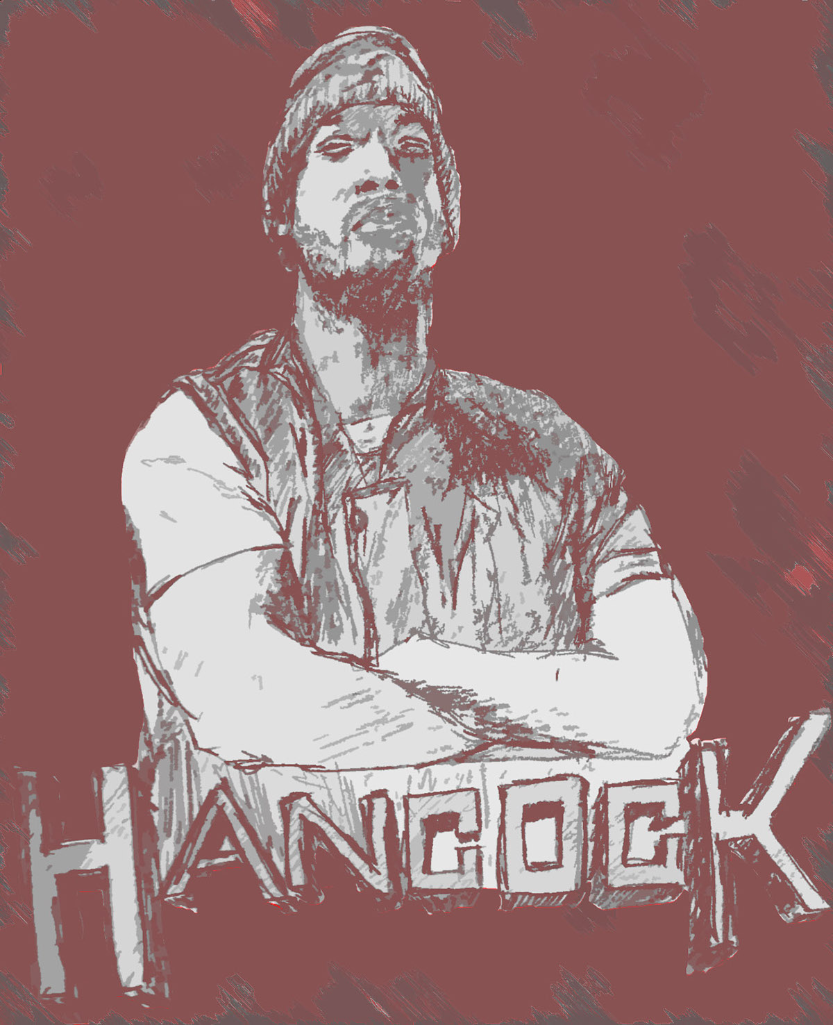 hancock Drawing  sketching Movies the hancock  willsmith  Will Smith SuperHero photoshop