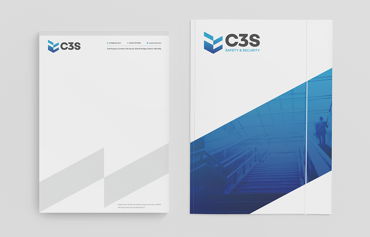 c3s brand identity visual identity Printing digital digital media logo Stationery Website Safety and Security Joinery modular