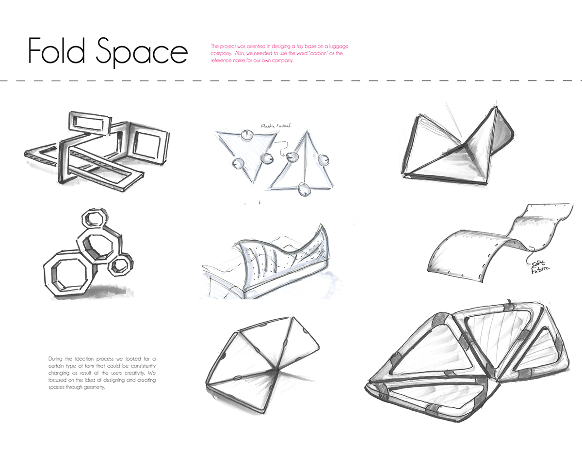 toy kids folding fabric Space  geometry movement