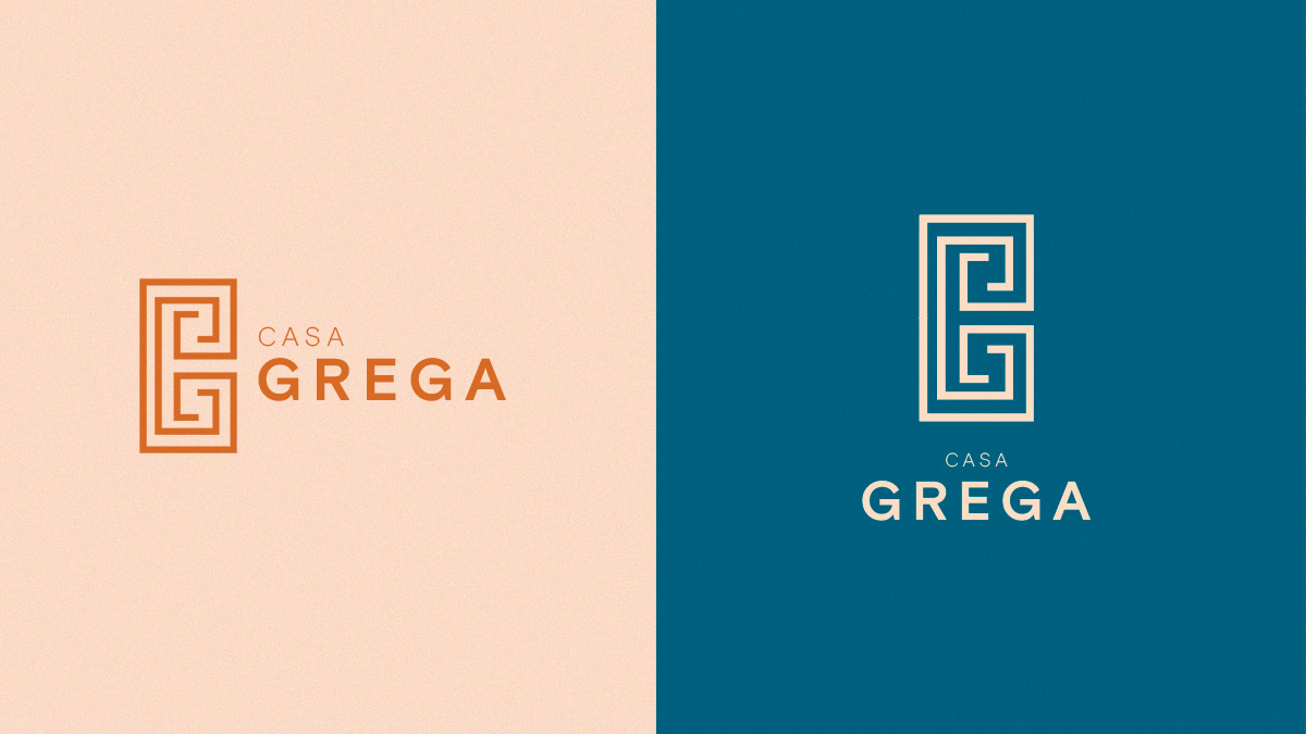 architeture brand greek identity logo Logo Design meander