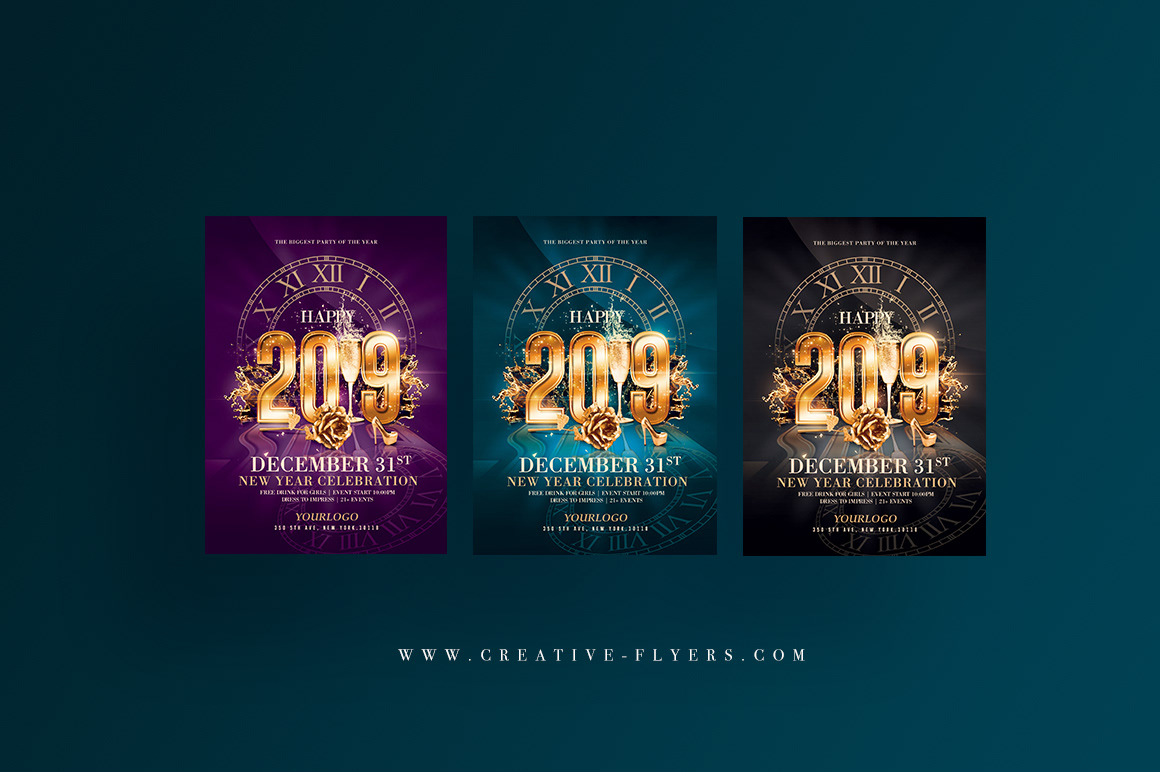 flyer templates new year invitation cards invites Elegant Invitation flyer template flyer to print new new year's eve New Year Party