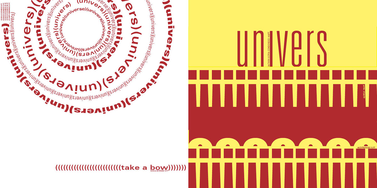 univers type specimens Circus Themed 